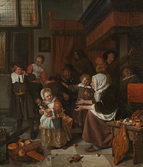 Jan Steen The Feast of St. Nicholas oil painting picture